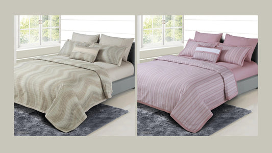 Caen Bedding Sets with Fine Flannel Dohars for All-Season Comfort - MALAKO