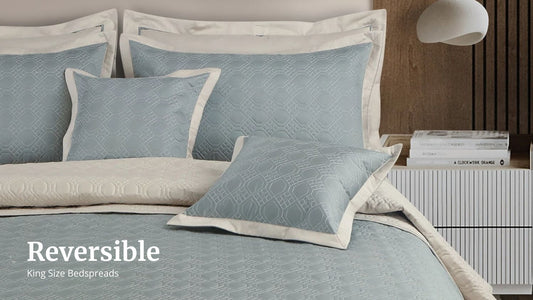 Create a Sleek Look with Solid Reversible King Size Bed Covers - MALAKO