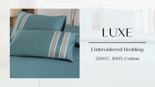 Introducing Malako Luxe Collection: 550 TC Premium Embroidered Bedding - MALAKO