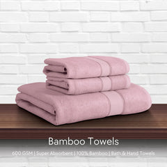Malako Dusky Rose Bamboo Towel (600GSM)