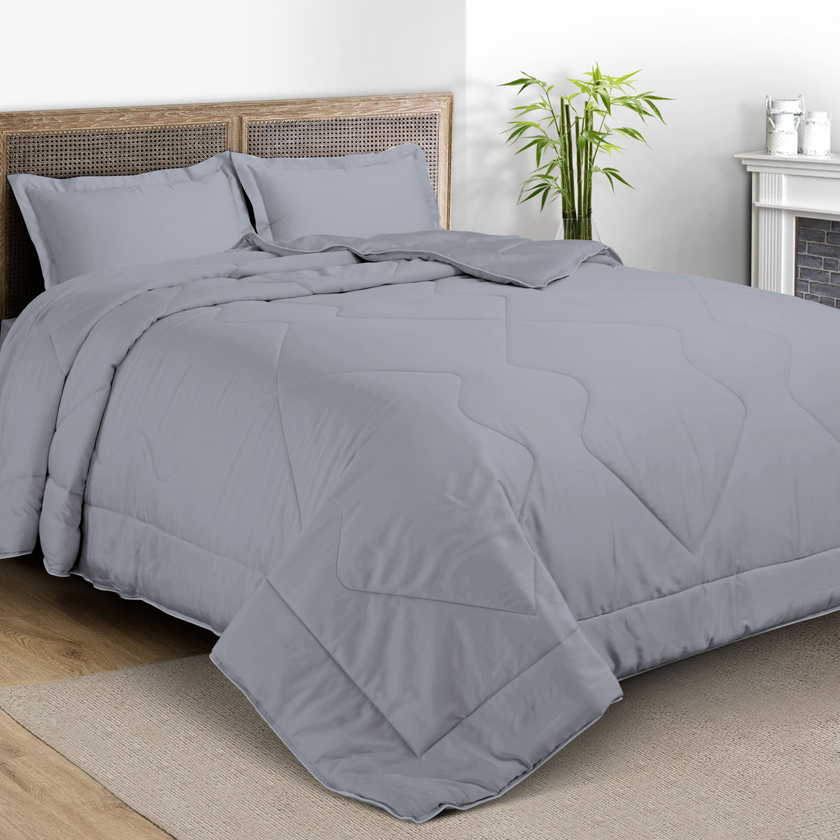 For Winters: 360 GSM Malako Eco-Luxe Dark Grey 100% Bamboo Quilt/Comforter