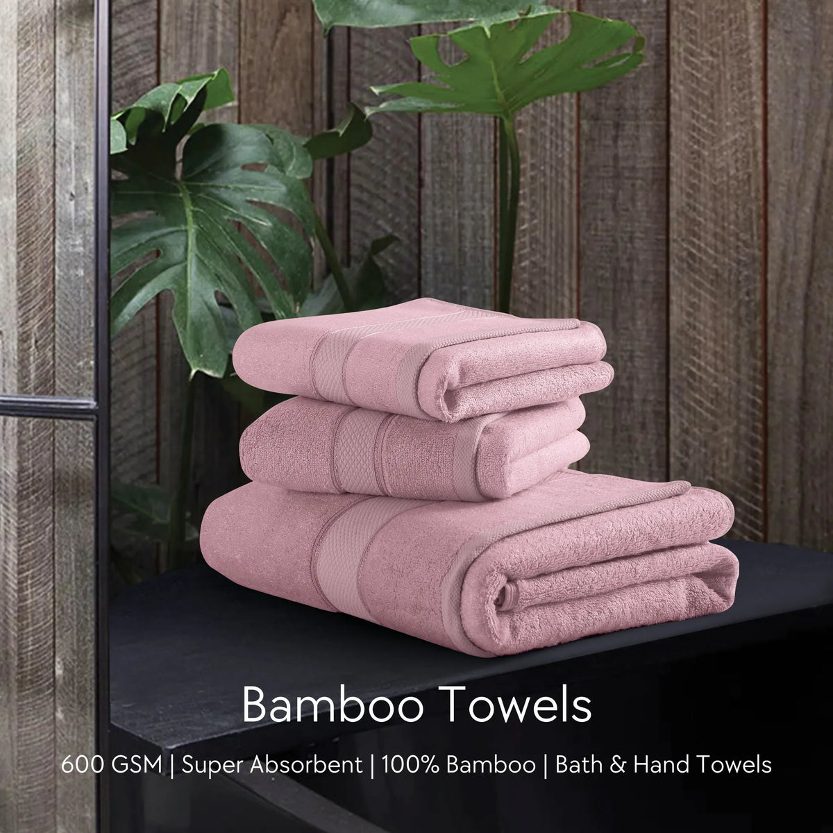 Malako Dusky Rose Bamboo Towel (600GSM)
