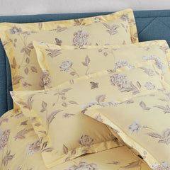 Malako Sion 100% Cotton Yellow Botanic King Size Bedding