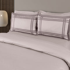 Malako Luxe: Bodo Collection 550TC Beige 100% Cotton Super King Size Bedding