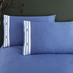 Malako Luxe Collection: 550 TC Midnight Blue Premium Embroidered Bedding