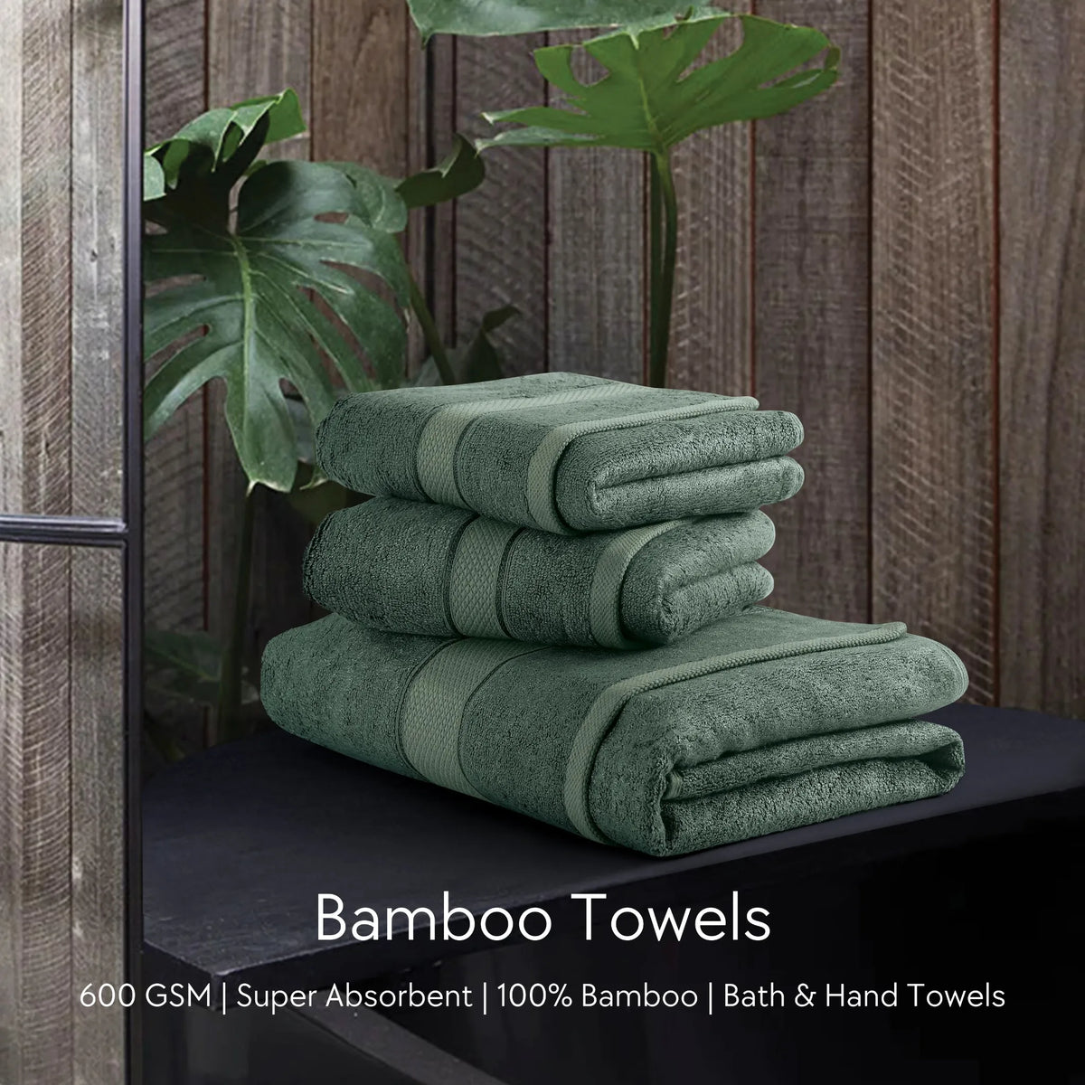 Malako Green Bamboo Towel (600GSM)
