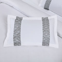 Malako Luxe Stitch & Dream: 550 TC White Premium Embroidered Bedding