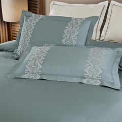 Malako Royale XL Forest Green Botanic 100% Cotton King Size Bed Sheet/Bedding Set