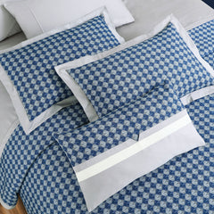 Malako Caèn 100% Cotton Blue Modern Abstract King Size Bedding