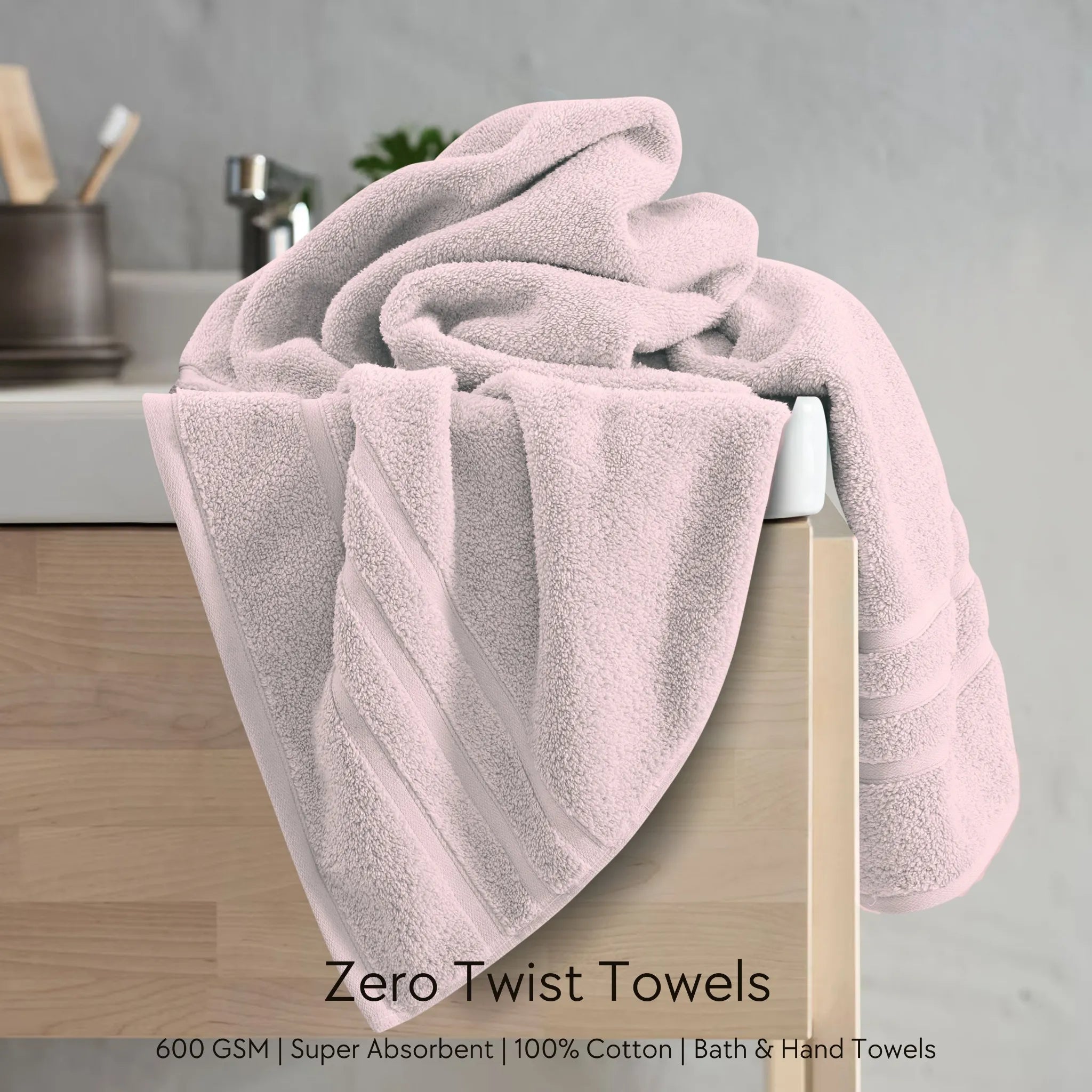 Malako 100% Cotton Zero Twist Towels (600GSM)