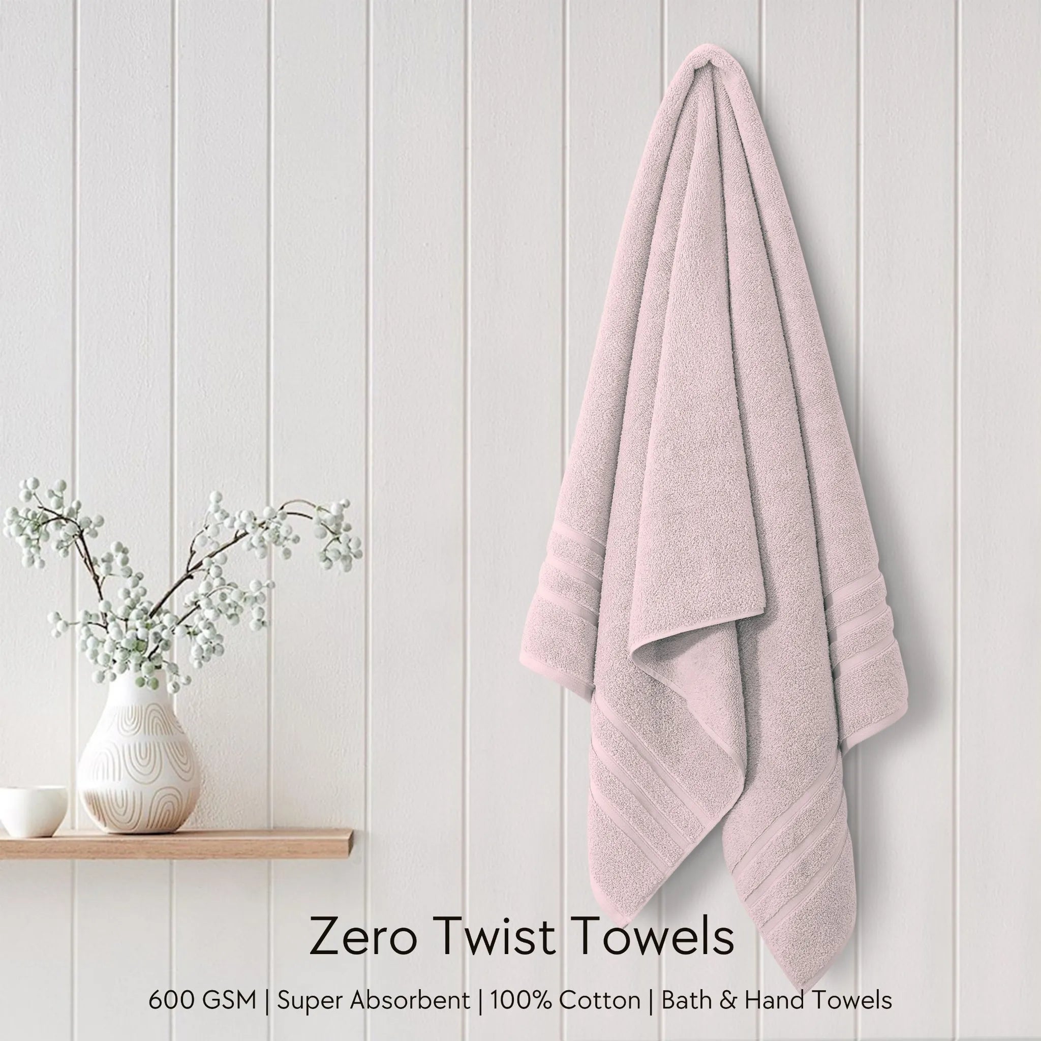 Malako 100% Cotton Zero Twist Towels (600GSM)