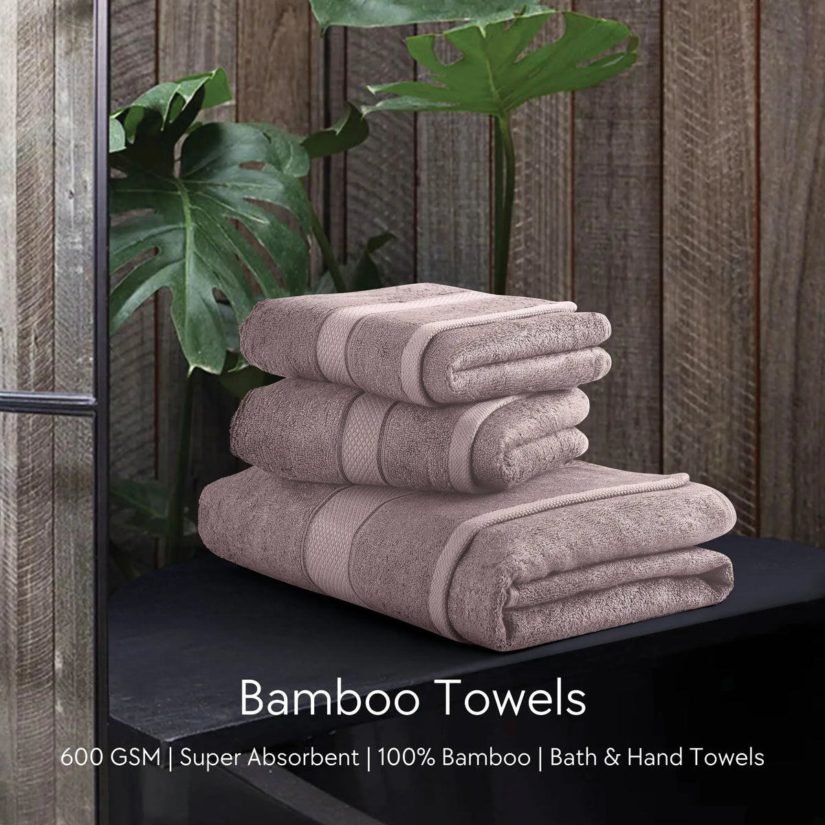 Malako Wine/Mauve Bamboo Towel (600GSM)