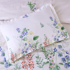 Malako Sion 100% Cotton Off-White Botanic King Size Bedding Set