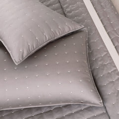 Malako Luxe 550 TC 100% Cotton Taupe Brown Solid King Size Bedspread Set