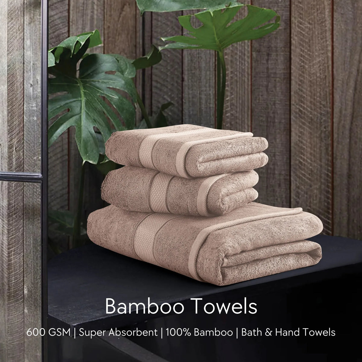 Malako Sand Beige Bamboo Towel (600GSM)