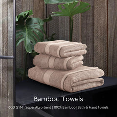 Malako Sand Beige Bamboo Towel (600GSM)