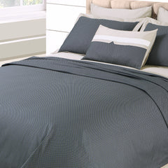 Malako Caèn 100% Cotton Grey/Beige Modern Abstract King Size 7 Piece Flannel Dohar Set
