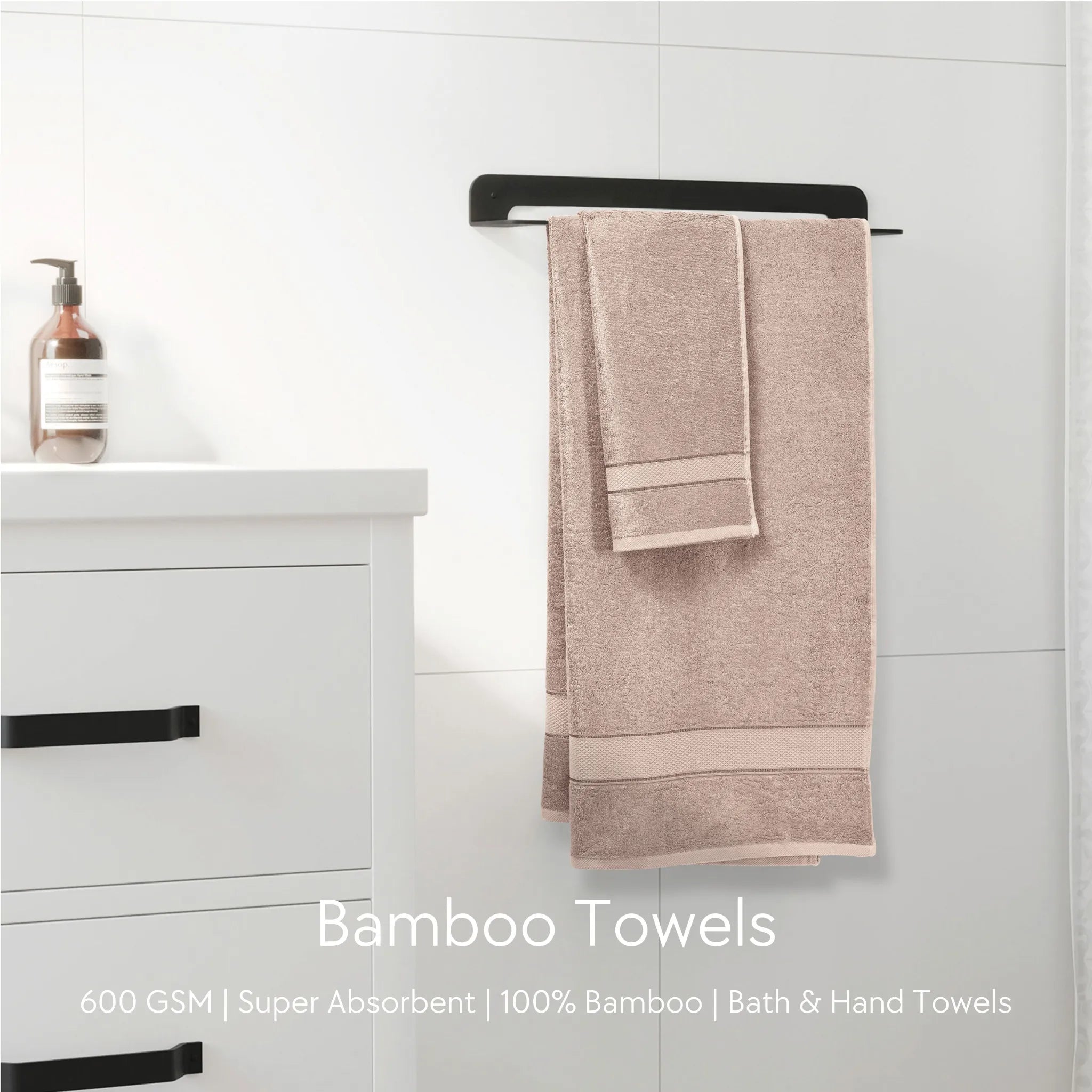 Malako Sand Beige Bamboo Towel (600GSM)