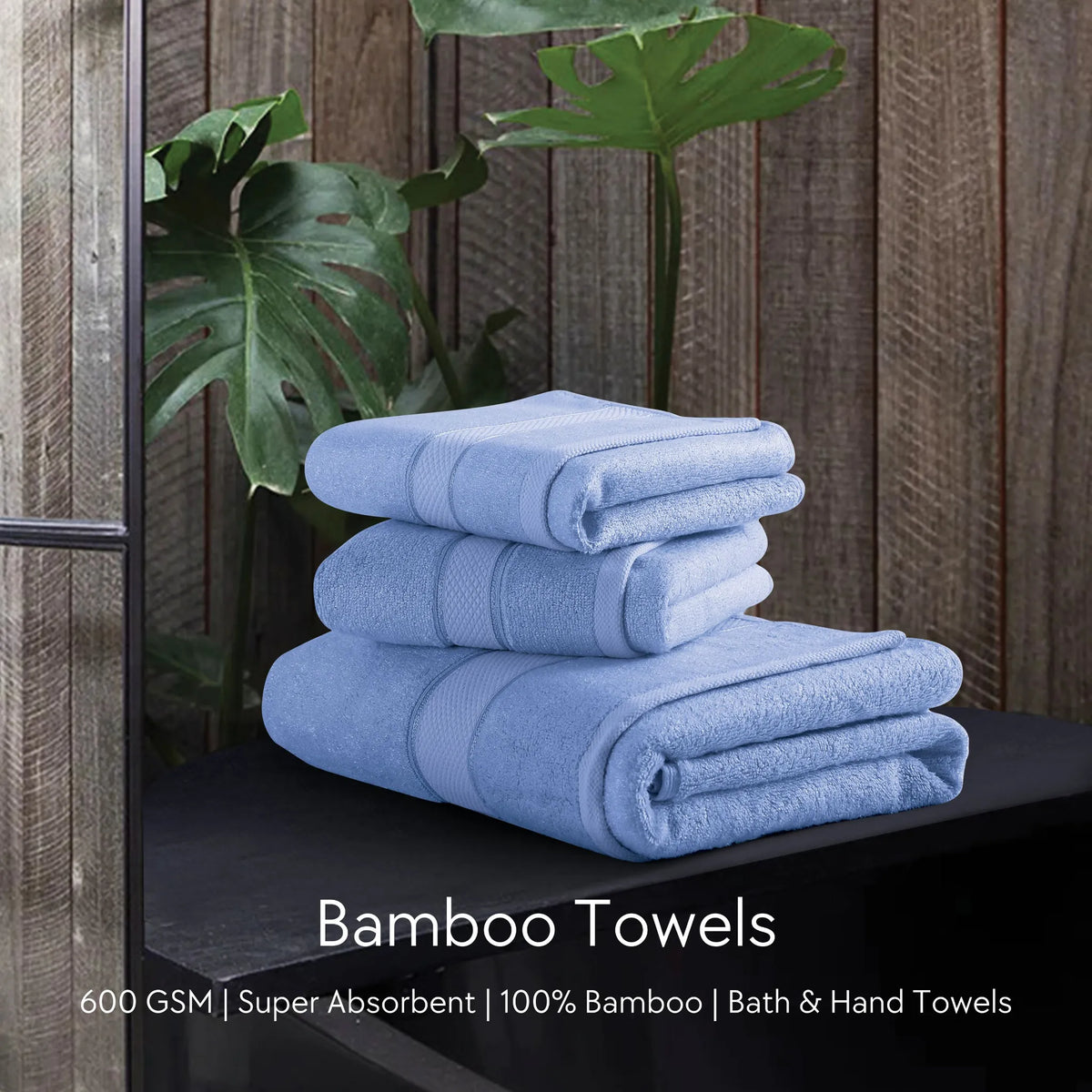 Malako Sky Blue Bamboo Towel (600GSM)