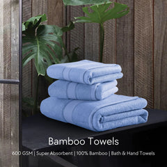 Malako Sky Blue Bamboo Towel (600GSM)