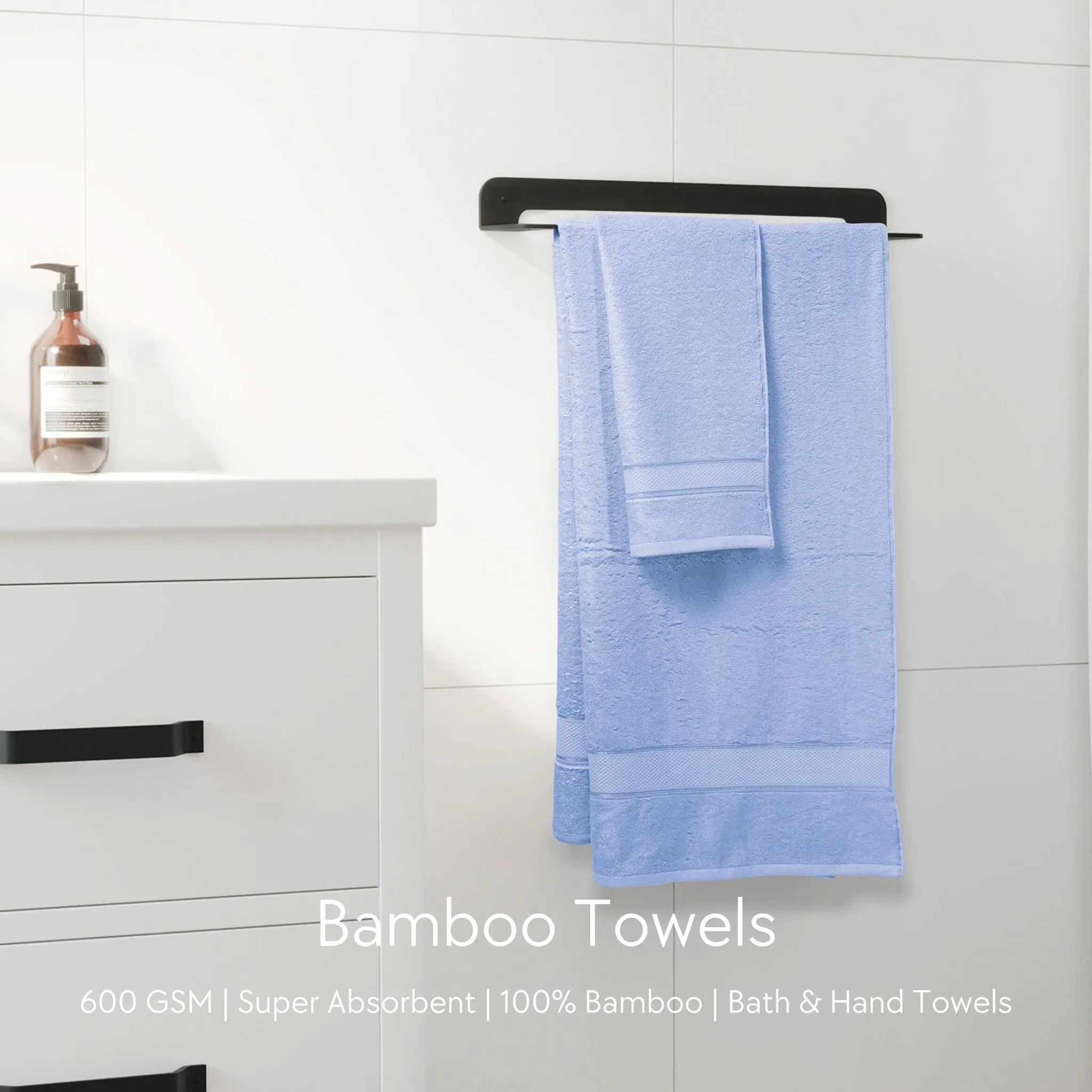 Malako Sky Blue Bamboo Towel (600GSM)
