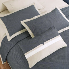 Malako Caèn 100% Cotton Grey/Beige Modern Abstract King Size 7 Piece Flannel Dohar Set