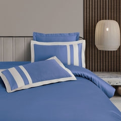 Malako Luxe: Oslo Collection 550TC Midnight Blue 100% Cotton Super King Size Bedding