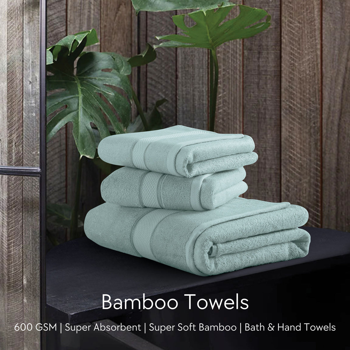 Malako Mint Green Bamboo Towel (600GSM)
