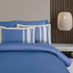 Malako Luxe: Oslo Collection 550TC Midnight Blue 100% Cotton Super King Size Bedding