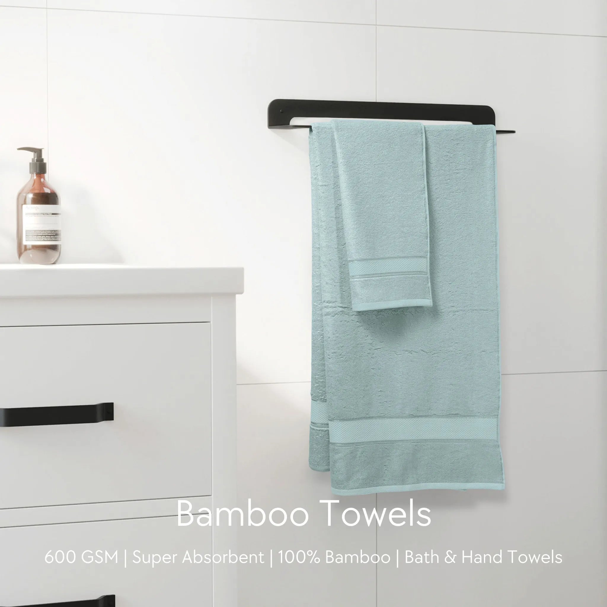 Malako Mint Green Bamboo Towel (600GSM)