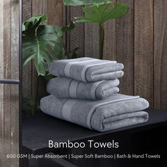 Malako Grey Bamboo Towel (600GSM)
