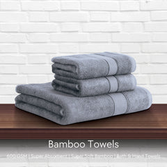 Malako Grey Bamboo Towel (600GSM)