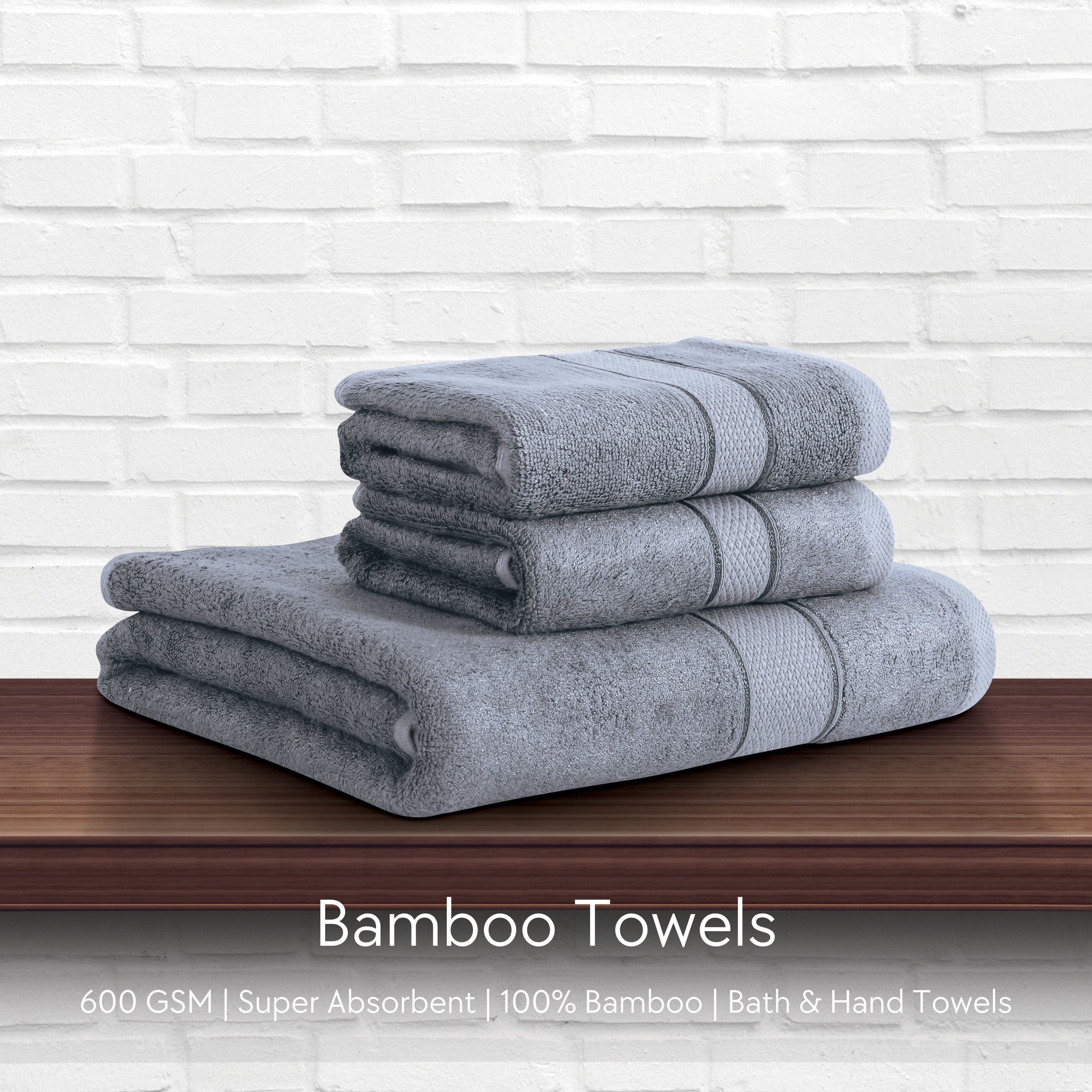 Malako Grey Bamboo Towel (600GSM)