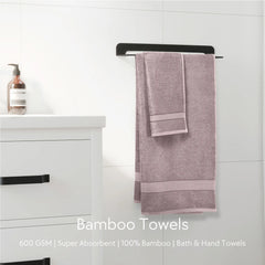 Malako Wine/Mauve Bamboo Towel (600GSM)