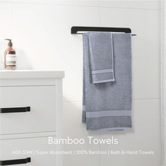 Malako Grey Bamboo Towel (600GSM)