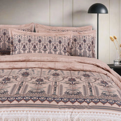 350 TC beige cotton bedsheet set