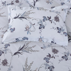 350 TC cotton white botanical bedsheet