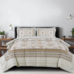 350 TC olive beige cotton king size bedding set