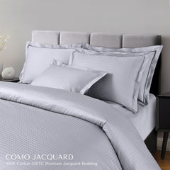 Malako Como Jacquard Checkered 550 TC 100% Cotton King Size Bedding