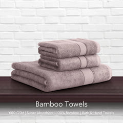 Malako Wine/Mauve Bamboo Towel (600GSM)