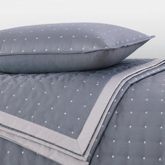Malako Luxe 550 TC 100% Cotton Grey Solid King Size Bedspread Set