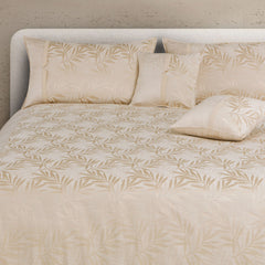 Malako Beige Jacquard King Size 5 Piece Bedspread Set