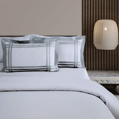 Malako Luxe: Bodo Collection 550TC Silver Grey 100% Cotton Super King Size Bedding