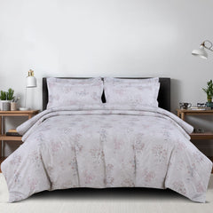 Malako Sion 100% Cotton Grey Floral King Size Bedding