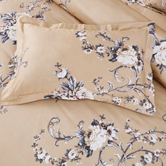 500TC Egyptian cotton beige floral bedding