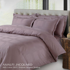 Malako Amalfi Jacquard Checkered 550 TC 100% Cotton King Size Bedding