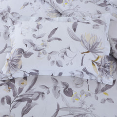 Malako Basel Milk White Botanic 100% Cotton King Size Bedding