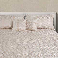 5 Piece Polycotton Jacquard Bedcover with Pillow & Cushion Covers