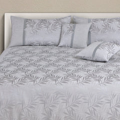5 Piece Polycotton Jacquard Leaf Pattern Bedcover – Malako India