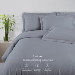 Malako Eco-Luxe: Premium Bamboo Bedding Collection (Dark Grey)